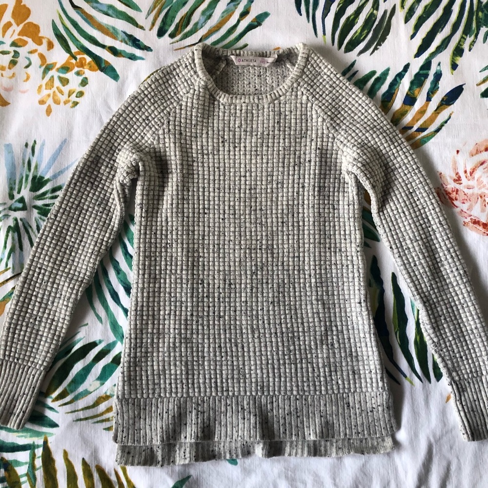 Athleta Cashmere Lodge Sweater in Marled Gray